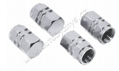 Čepičky ventilku ozdobné stříbrné 4ks 32330  (32330)