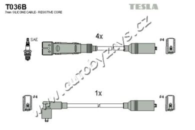 Sada zapalovacích kabelů Seat, VW TESLA  (TES T036B)