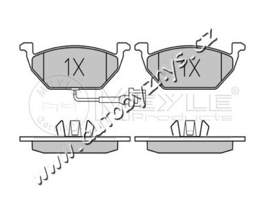 Destičky brzdové přední Octavia2 pro DB 280x22 MEYLE PD ; 1K0698151A  (16942)