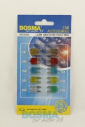 Sada mini plochých pojistek s LED diodou 10ks BOSMA
