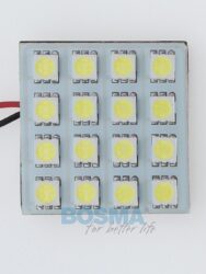 12V LED panel 35x35 16xLED SMD 5050 bílý BOSMA